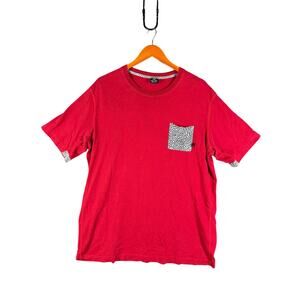 Nike Air Jordan Jumpman Fly Elephant Print Pocket Shirt Red Gray Black Mens 2XL‎